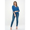 WEST K Women's Alexa Surplice V-Neck Rolltab Blouse - 3 of 4