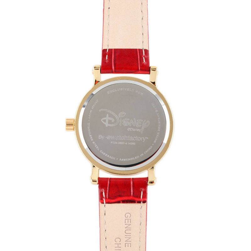 Women&#39;s Disney Mickey Mouse Shinny Vintage Articulating Watch with Alloy Case - Red, 4 of 6