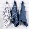 John Ritzenthaler Co. Terry Check Kitchen Towel Set 3-Pack 15" x 25" - 2 of 4