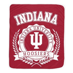 NCAA Indiana Hoosiers Crest Ultra Soft Blanket - 1 of 2