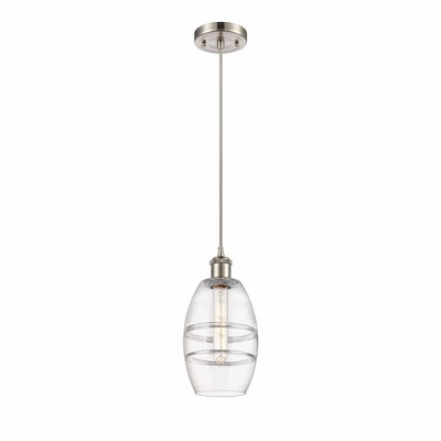 Vaz - 1 Light Cord Hung Mini Pendant In Industrial Style-8.13 Inches Tall and 5.88 Inches Wide