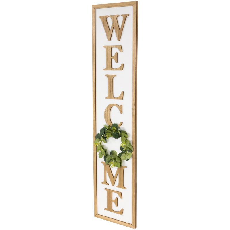 Northlight 40 Inch "Welcome" Wooden Framed Outdoor Porch Board Sign Decoration, 4 of 7