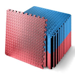 Squatz 50 - Pc Foam Interlocking Exercise Mat - Red & Blue - 1 of 4