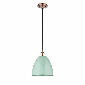 Plymouth Dome - 1 Light Cord Hung Mini Pendant In Industrial Style-12.88 Inches Tall and 9 Inches Wide - 1 of 1