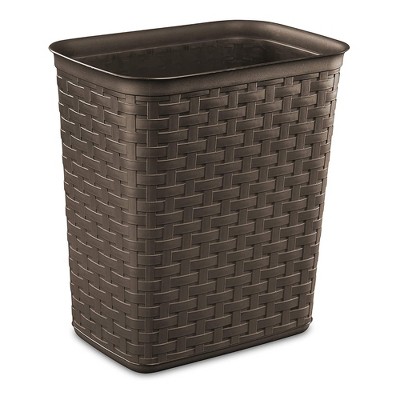 Sterilite Weave 3.4 Gallon Plastic Home/Office Wastebasket Trash Can
