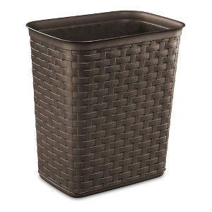 Sterilite Weave 3.4 Gallon Plastic Home/Office Wastebasket Trash Can - 1 of 4