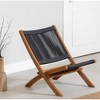 South Shore Balka Straight Woven Lounge Chair Natural/Gray: Glossy Finish, Wood Frame, Spot Clean - 4 of 4