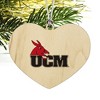 University of Central Missouri Primary Logo Heart Love Wood Christmas Tree Holiday Ornament - 2 of 3