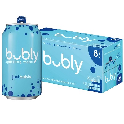 Bubly Just Bubly Sparkling Water - 8pk/12 Fl Oz Cans : Target