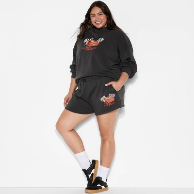 Women's Cars Graphic Pull-On Shorts - Black