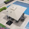 PURPLE LEAF Patio Outdoor Cantilever Umbrella with Heavy Duty Base Large Rectangle Umbrella Windproof Offset Umbrella for Garden Deck Pool - 2 of 4