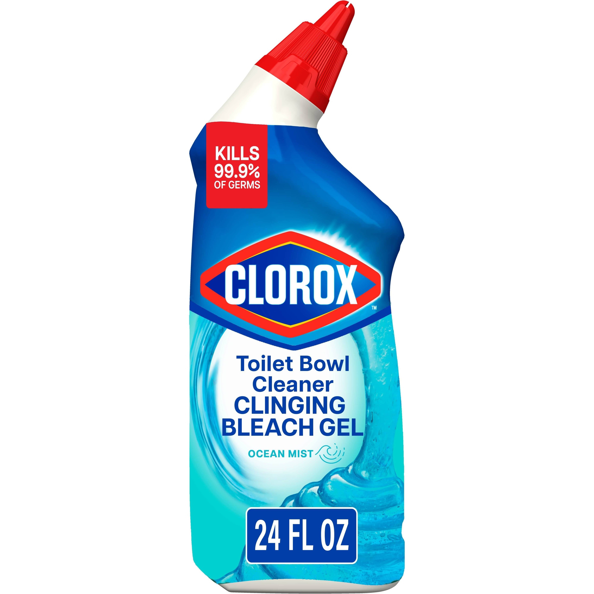 Clorox Ocean Mist Toilet Bowl Cleaner Clinging Bleach Gel - 24 fl oz/1ct: Aluminum-Free, Multipurpose, Multi-Surface