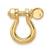 Black Bow Jewelry 14k Yellow Gold Large Shackle Link Moveable Pendant - 3 of 4