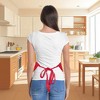 Dalix Waist Aprons Commercial Restaurant Home Bib Spun Poly Cotton Kitchen (3 Pockets) - 3 of 4