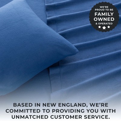 Navy Twin Solid Cotton Polyester Fleece Sheet Set