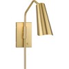Progress Lighting Cornett 1-Light Swing Arm Wall Sconce, Brushed Gold, Metal Reflector Shade - 3 of 4