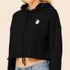Dalix Heartly Ghost Embroidered Fleece Cropped Hoodie Cold Fall Winter Women - 4 of 4