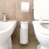 Home Mart Goods 26" Tall - Silver Metal Toilet Paper Storage Stand Holder - 3 of 4