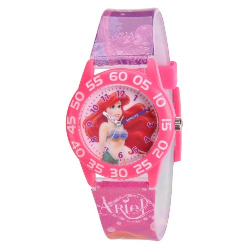 Kid's Disney Ariel Watch - Pink, Women's, Size: Small