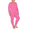 Fruit of the Loom Women's and Plus Long Underwear Waffle Thermal Top and Bottom Set - 2 of 4