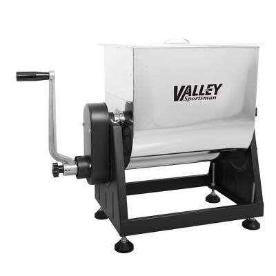 Valley Sportsman 1AMM270 7 Gallon 40 Pound Capacity Stainless Steel Ground Meat Mixer for Beef, Sausage, Burger Patties, and Jerky, Silver