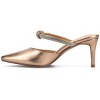 Journee Womens Lunna Mules Mid Stiletto Pointed Toe Pumps - 2 of 4