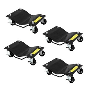 Car Dolly Capacity Heavy Duty Wheel Dollies for Moving Vehicles - 3" Steel Wheels with Tire Protection - Fits Cars, SUVs - 1 of 4