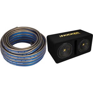 Kicker Dual 10 Inch Comp 50DCWC102 with Speaker Wire Bundle - 1 of 4