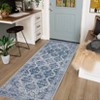 Vintage Rug Irregular Medallion Area Rug Ultra-Thin Non Slip Floral Print Indoor Mat for Living Room Dining Room Bedroom Farmhouse - 3 of 4
