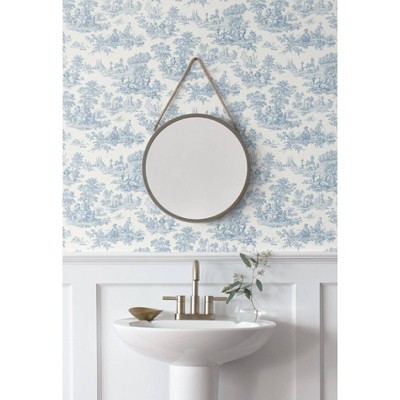 Blue Bell Vinyl Self-Adhesive Peel and Stick Wallpaper