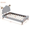 Twin Size Upholstered Platform Bed with Sheep-Shaped Headboard, White - 4 of 4