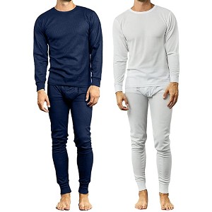 Galaxy By Harvic Men's 4-Piece Lightweight Thermal Set Of Both A Thermal Top And Bottom (2-Full Sets) - 1 of 3