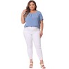 Agnes Orinda Women's Plus Size Elegant Pleated Petal Tulip Short Sleeve Office Work Summer Blouses - 3 of 4