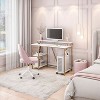 NicBex 46.5 Inch Computer Home Office Desk with Mobile CPU Caddy and Open Shelves - 2 of 4