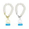 Unique Bargains Identification Handle Letter Charm Accessories Gold & Silver Tone 2 Pcs - 3 of 4