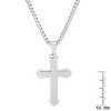 Steeltime 24" Men's stainless steel Lord's prayer double cross pendant - 3 of 4