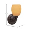 Toltec Lighting Any 1 - Light Sconce in  Dark Granite with 5" Cayenne Linen Shade - 2 of 2