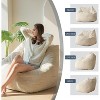 MAXYOYO Bean Bag Chair, Floor Sofa with Handle, Teens Living Room Accent Sofa Chair with Pocket for Gaming Reading Relaxing, Beige - 3 of 4
