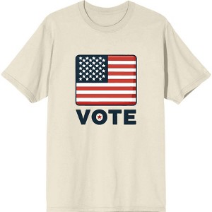 Vote American Flag  Adult Crew Neck Short Sleeve Tee - 1 of 2