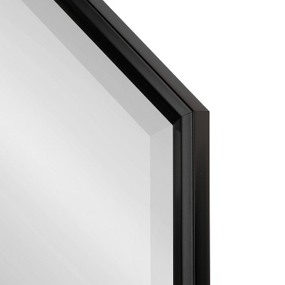 Sleek Hexagon Full-Length Black Vanity Mirror 35.7" x 27.5"