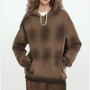 Attraco 2025 Autumn and Winter Women's Spray-dyed Hooded Sweatshirt High Street Trend Oversize Loose Hoodies - 2 of 4