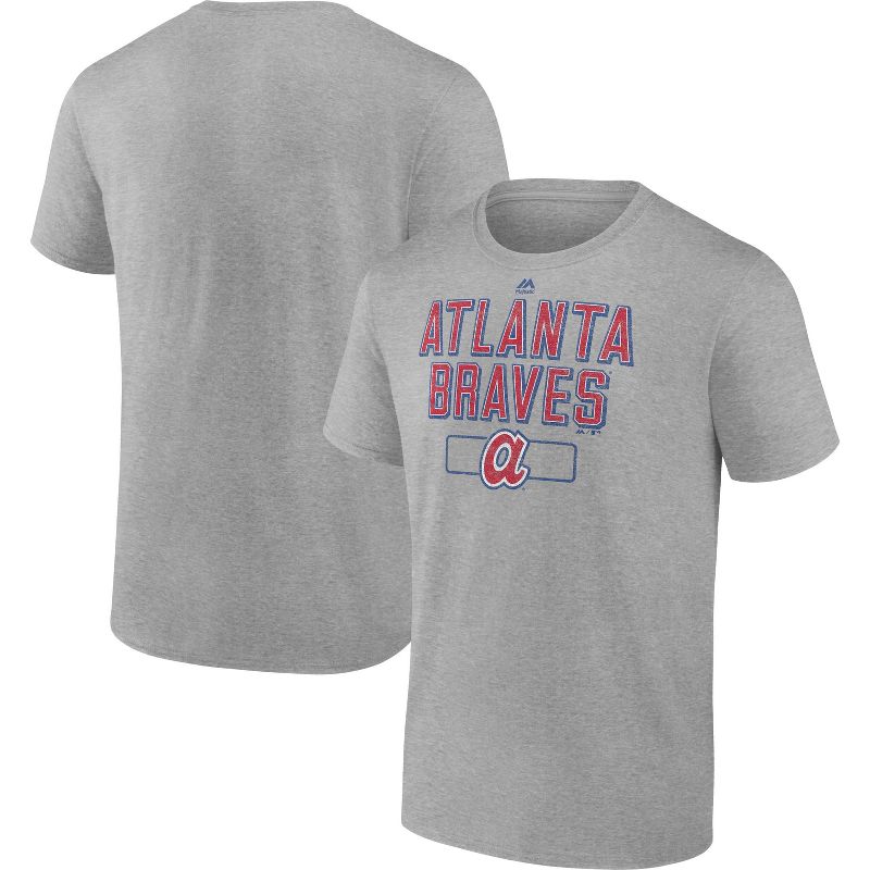 MLB Atlanta Braves Gray Men&#39;s Short Sleeve T-Shirt, 3 of 4