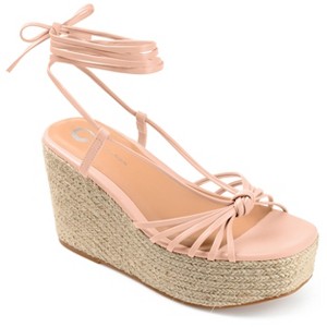 Journee Collection Womens Catalinn Tru Comfort Foam Espadrille Platform Sandals Pink 9.5 - 1 of 4