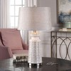 Uttermost Kansa Distressed White Table Lamp – Elegant Designer Accent Lighting - 3 of 4