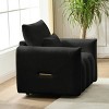 38.2" Teddy Fabric Arm Chair with Pillow,Modern Upholstered Accent Chair,Soft Lounge Seat for Living Room,Bedroom,Apartment-Baofuwish - 3 of 4