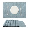 Unique Bargains Dining Heat Resistant Faux Leather PU Placemats 12 Pcs - 2 of 4