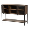 Baxton Studio Cardea Modern Industrial Walnut Brown Finished Wood and Black Metal 2-Door Sideboard - 3 of 4