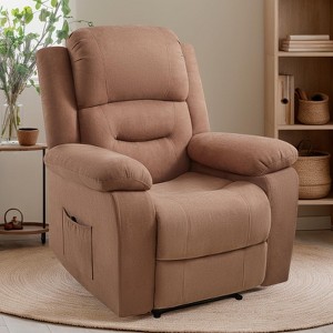 Adult Recliner Chair with Overstuffed Armrest and Backrest for Living Room - 1 of 4