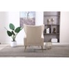 NicBex Modern Velvet Accent Chair, Arm Chair Living Room Chairs with Ottoman Set, Upholstered High Back Reading Chair for Living Room, Office - 4 of 4