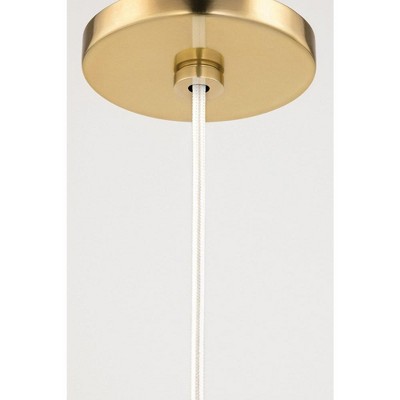 Aged Brass Bohemian Pendant Light with Clear Glass Shade